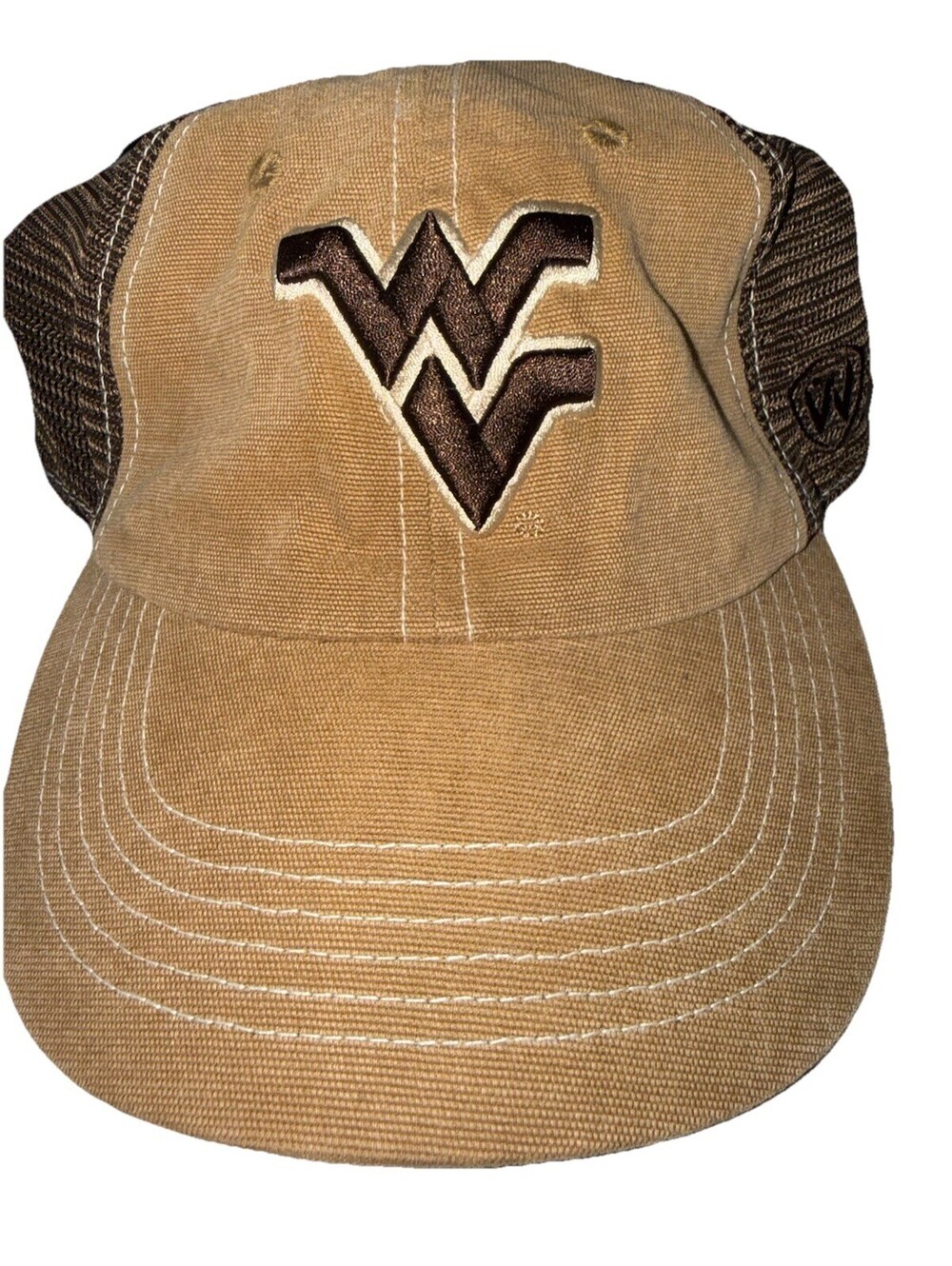 WVU West Virginia Mountaineers Camo Trucker Hat Top of the World Snapback NCAA